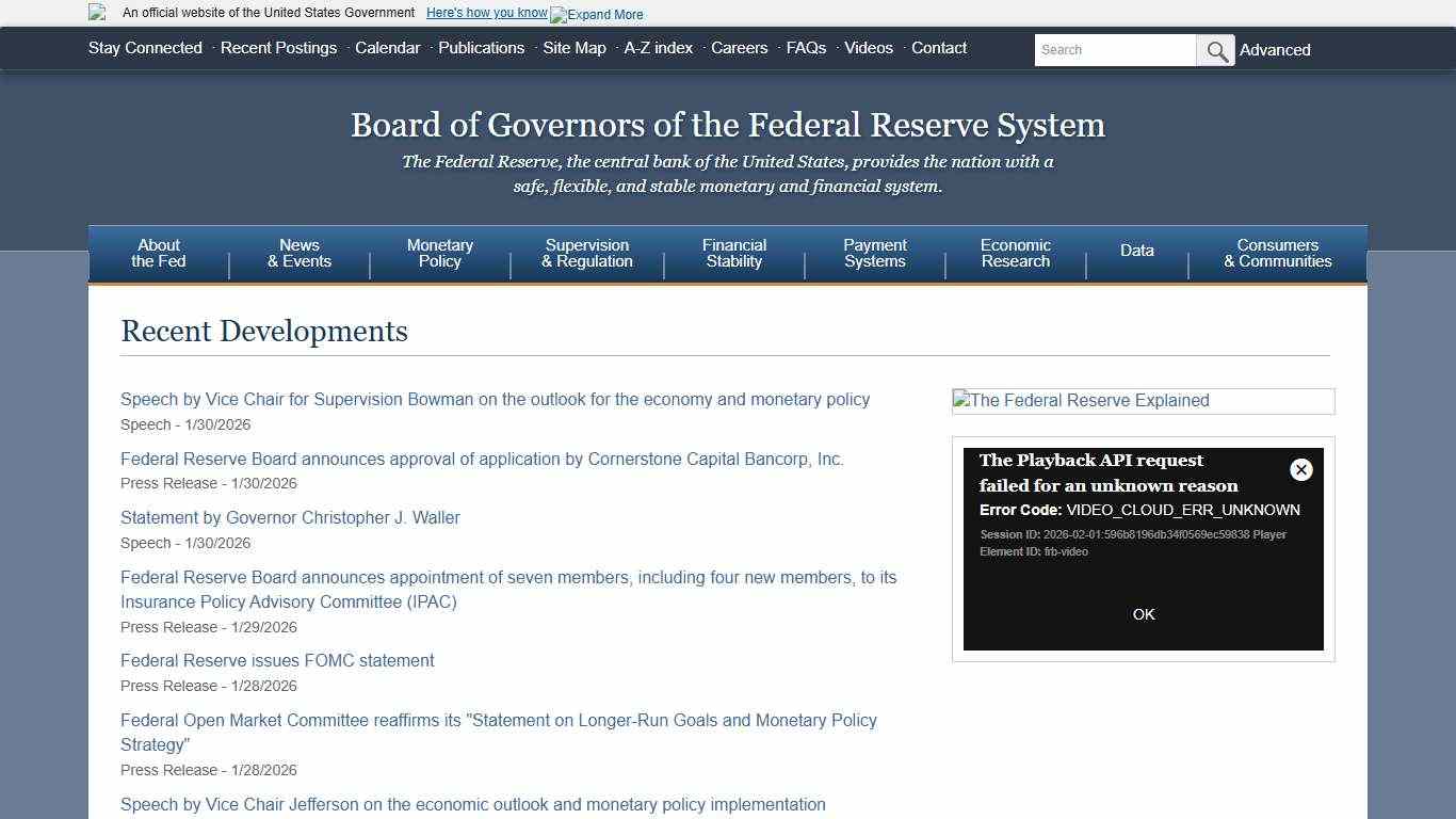 Federal Reserve Board - Home